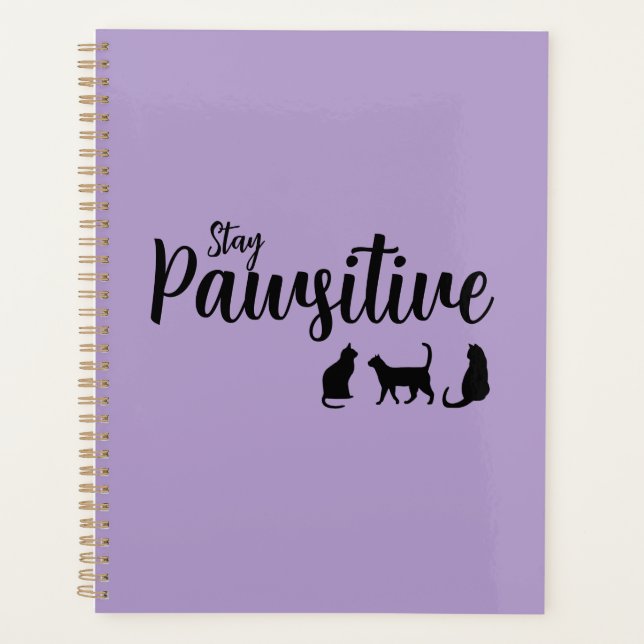 Agenda Mantenha o Gato Preto Pawsitivo (Frente)