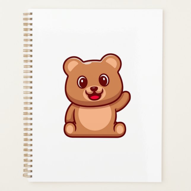 Agenda Mão De Balança De Urso Bonito (Frente)