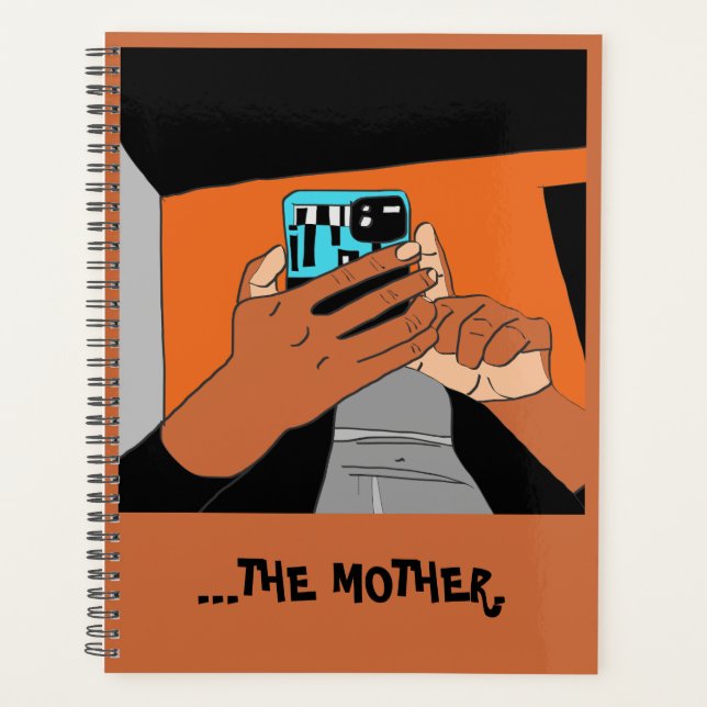Agenda Mãos Móveis da Mãe, Cor de Laranja Ciano (Frente)