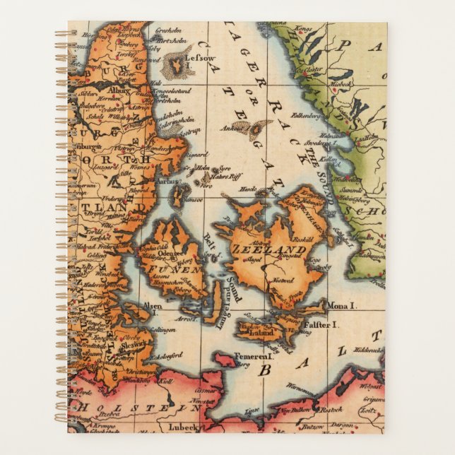 Agenda Mapa antigo antigo inspirado (10) (Frente)