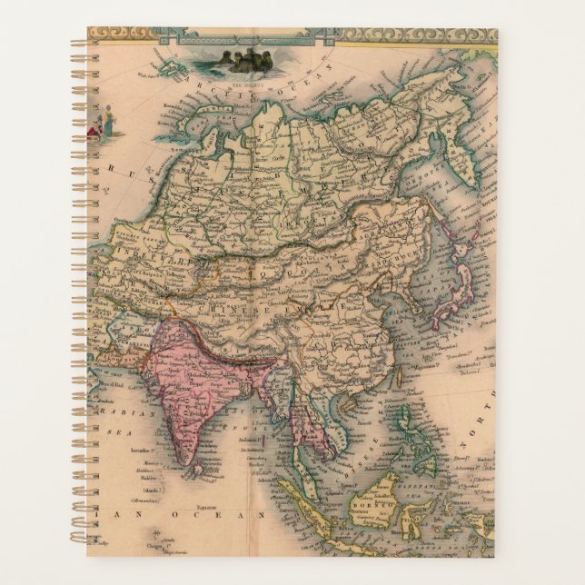 Agenda Mapa antigo antigo inspirado (11) (Frente)