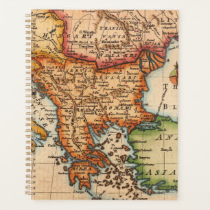 Agenda Mapa antigo antigo inspirado (2)