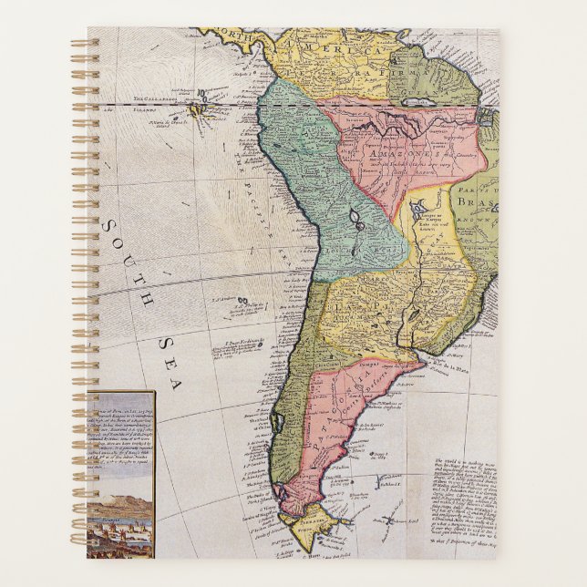 Agenda Mapa antigo antigo inspirado (8) (Frente)