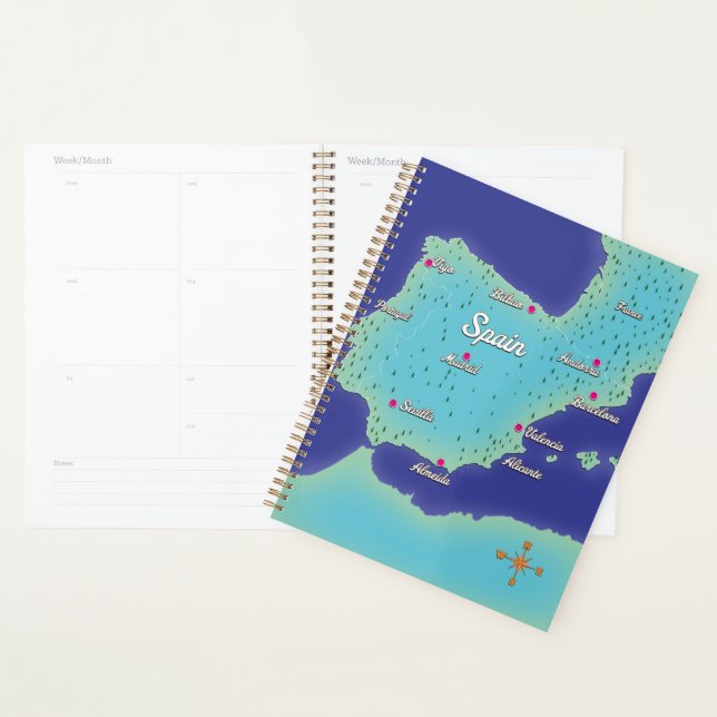 Agenda Mapa Clássico Da Espanha (Exibição)