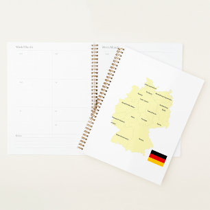 Agenda Mapa da Alemanha com Estados e Capitais