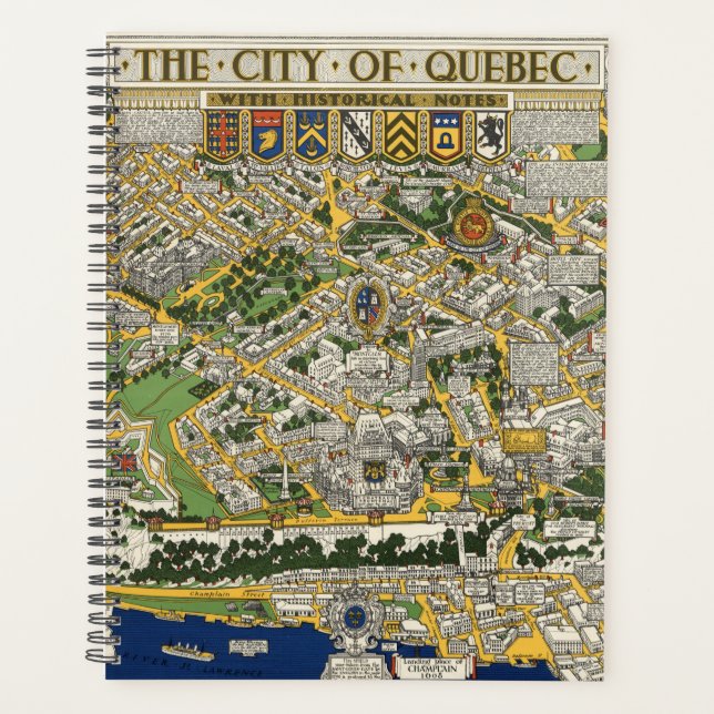 Agenda Mapa da Cidade do Quebec (Frente)