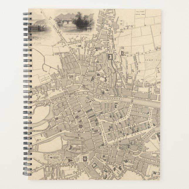 Agenda Mapa de Cork, Irlanda (Frente)