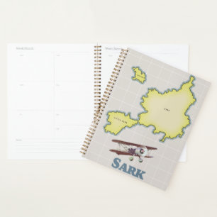 Agenda Mapa de estilo de vintage sark