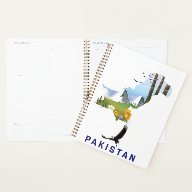 Agenda Mapa de posteres de viagens do Paquistão (Exibição)