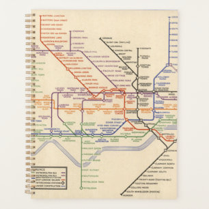 Agenda Mapa dos Caminhos de Ferro Subterrâneos de Londre