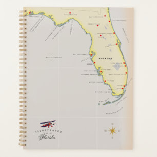 Agenda Mapa ilustrado da Flórida