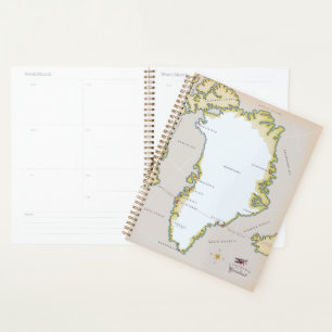 Agenda Mapa ilustrado da Gronelândia