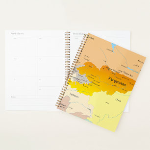 Agenda Mapa político do Quirguistão e da Ásia Central