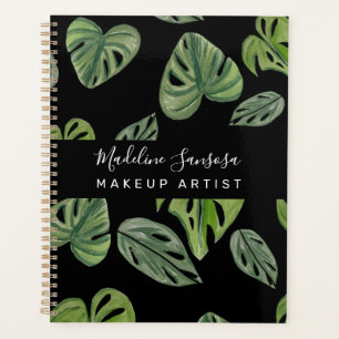 Agenda Maquiador Jungle Verdura Aquarela Monstera
