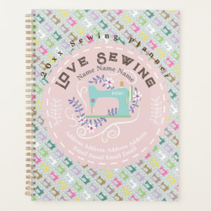 Agenda Máquina de Costura Love Rosa Pastel