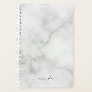 Agenda Marble Branco de Nome Personalizado de Script Mode