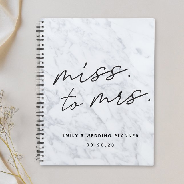 Agenda Marble Miss do Script Moderno para a Sra. Bridal W (Criador carregado)