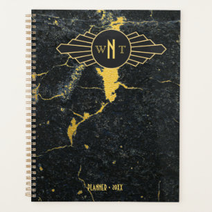 Agenda Marble Preto - Três Letras - Decência de Arte Mono