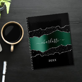 Agenda Marble verde prata preto esmeralda 2026