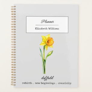 AGENDA MARCH DAFFODIL BIRTH FLOWER PERSONALIZADO