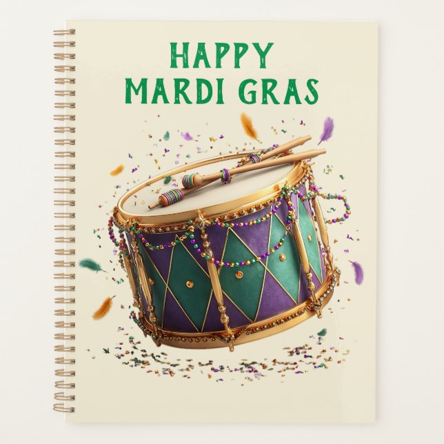 Agenda Mardi Gras Festive Drum (Frente)