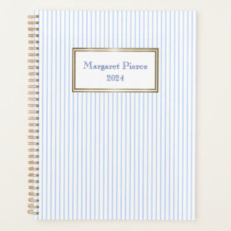 Agenda Margaret Pinstripe Planner com White