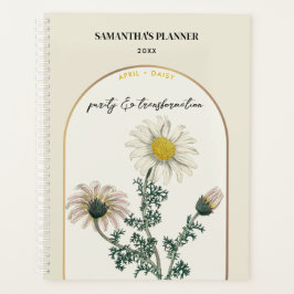 Agenda Margarida Personalizada de Nascimento Mês de Abril