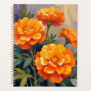 Agenda Margaridas Douradas Flores Florais Aquarela