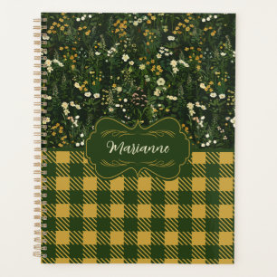 Agenda Marianne Dark Daisy Floral Xadrez