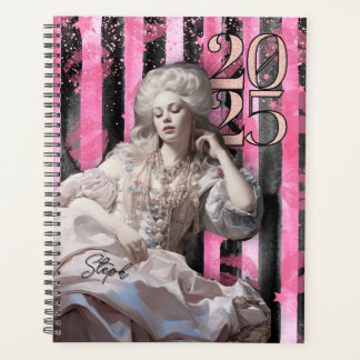Agenda Marie Antoinette Rosa Quente Personalizável Inspir