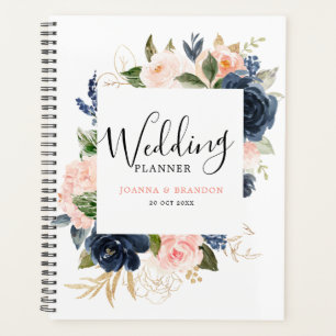 Agenda Marinho Azul Blush Rosa Rosa Boho Casamento