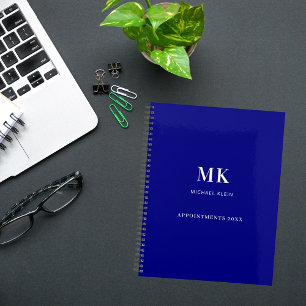 Agenda Marinho azul monograma 2026