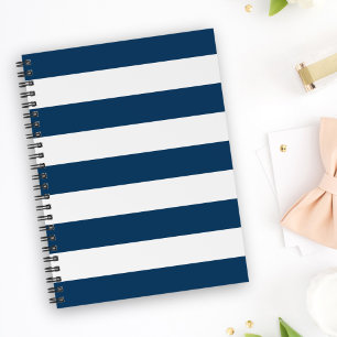 Agenda Marinho Blue Stripes, White Stripes, Padrão Stripe