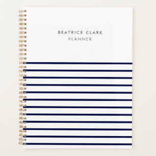 Agenda Marinho de faixa náutica Na moda azul moderna de t