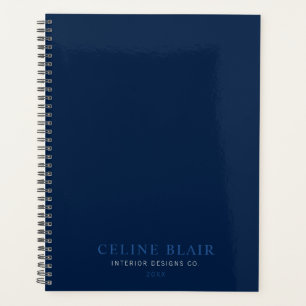 Agenda Marinho Elegante minimalista profissional azul