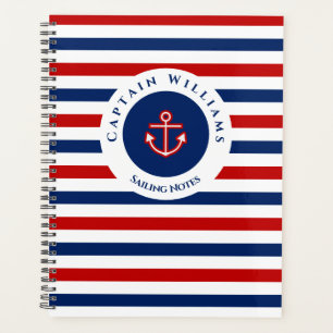 Agenda Marinho Marinho Náutico Vermelho Azul Viagem