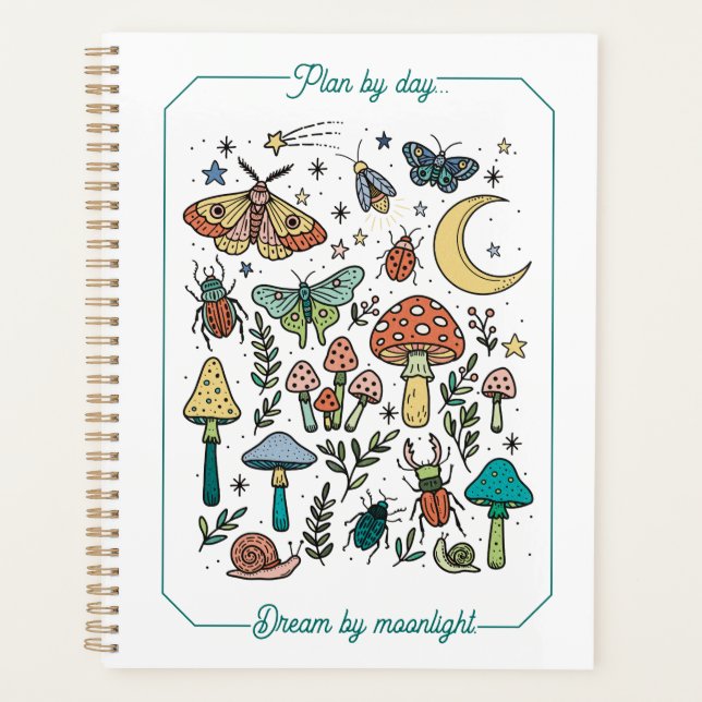 Agenda Mariposas Fofas, Cogumelos e Insetos (Frente)