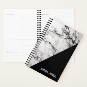 Agenda Mármaco Branco E Preto