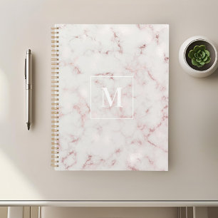 Agenda Mármore Dourado rosa Monograma