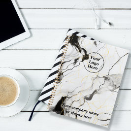 Agenda Mármore preto e branco