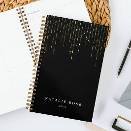 Agenda Marquee Dourado Personalizado