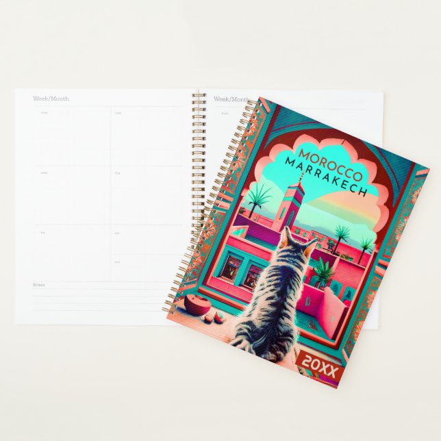 Agenda Marrakech Marrocos Cat Viagem Turismo Souvenir (Exibição)