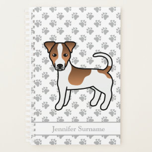Agenda Marrom Casaco Jack Russell Terrier Dog & Name