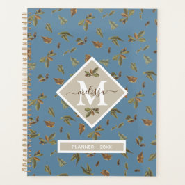 Agenda Marrom Russo Azul Dusty Sai Monograma Anualmente