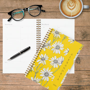 Agenda Marrons Amarelo e Branco