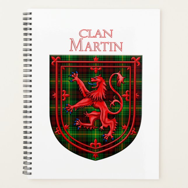 Agenda Martin Tartan Scottish Plaid Lion Rampant (Frente)