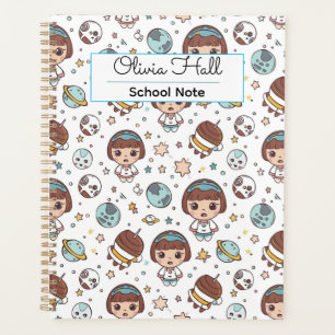 Agenda Material Escolar Espaço Cartoon Professores