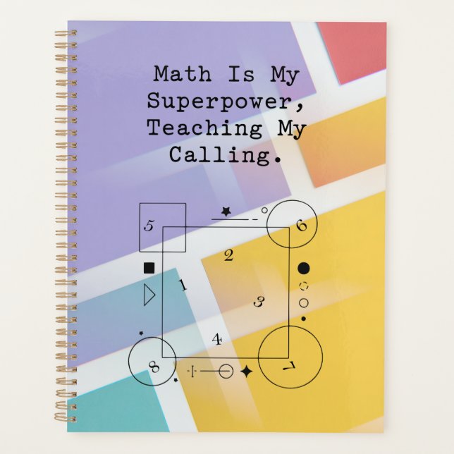 Agenda Math Superpower Teacher | Calling & Passion (Frente)