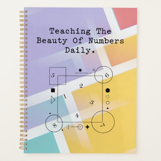 Agenda Math Teacher Appreciation | Numbers Beauty (Frente)