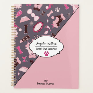 Agenda Mauve Girly Mid-Century Pet Groomer